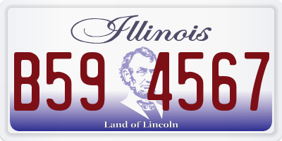 IL license plate B594567