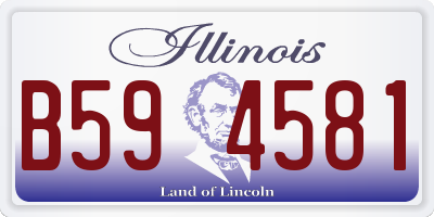 IL license plate B594581
