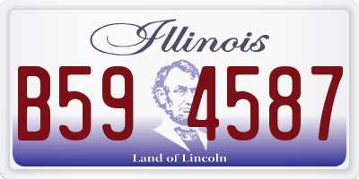 IL license plate B594587