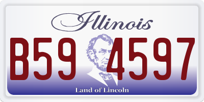 IL license plate B594597