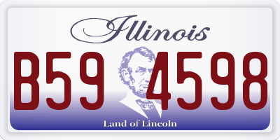 IL license plate B594598