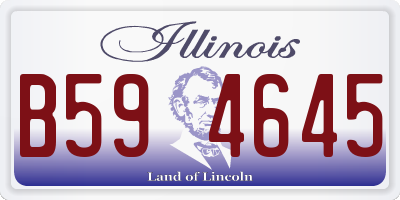 IL license plate B594645