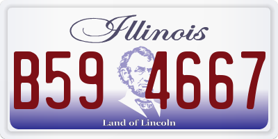 IL license plate B594667