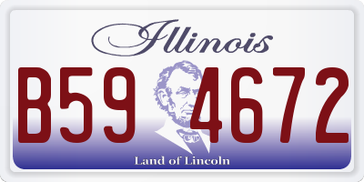 IL license plate B594672