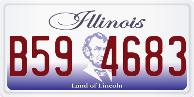IL license plate B594683
