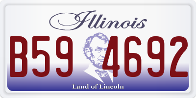 IL license plate B594692