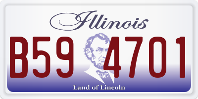 IL license plate B594701