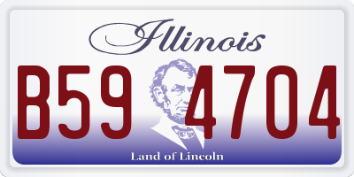 IL license plate B594704