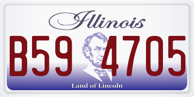 IL license plate B594705