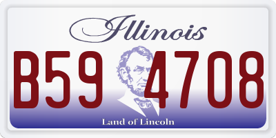 IL license plate B594708