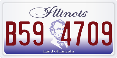 IL license plate B594709