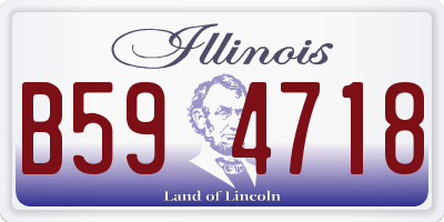 IL license plate B594718