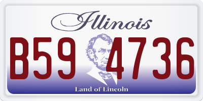 IL license plate B594736