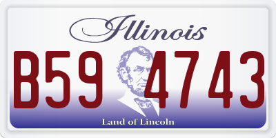IL license plate B594743