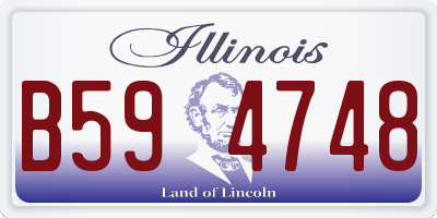 IL license plate B594748