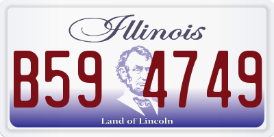 IL license plate B594749