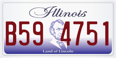 IL license plate B594751