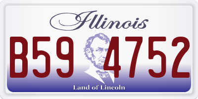 IL license plate B594752