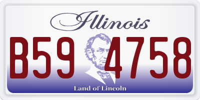 IL license plate B594758