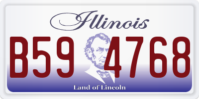 IL license plate B594768