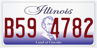 IL license plate B594782