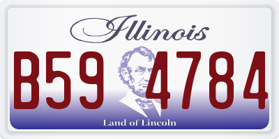 IL license plate B594784
