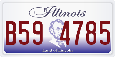 IL license plate B594785