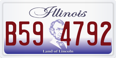 IL license plate B594792
