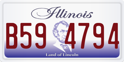 IL license plate B594794