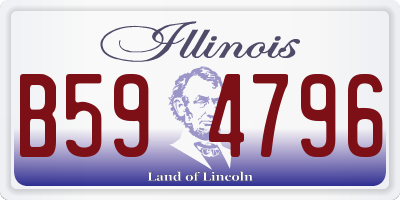 IL license plate B594796