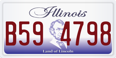 IL license plate B594798