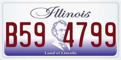 IL license plate B594799