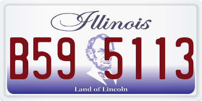 IL license plate B595113