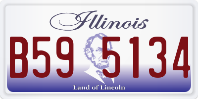IL license plate B595134