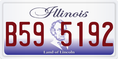 IL license plate B595192