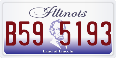 IL license plate B595193