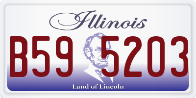 IL license plate B595203