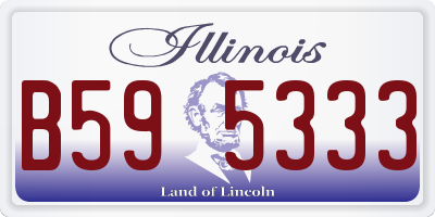 IL license plate B595333