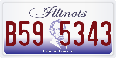 IL license plate B595343