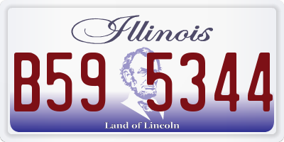 IL license plate B595344