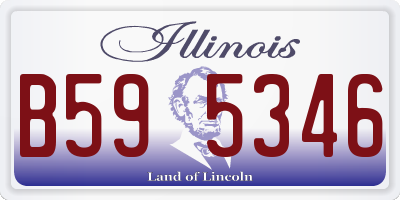 IL license plate B595346