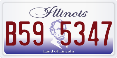 IL license plate B595347