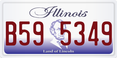 IL license plate B595349