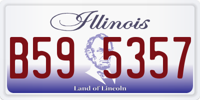 IL license plate B595357
