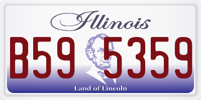 IL license plate B595359