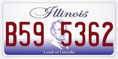 IL license plate B595362