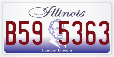 IL license plate B595363