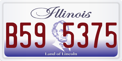 IL license plate B595375