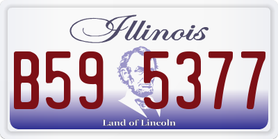 IL license plate B595377