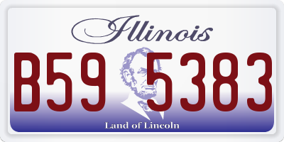 IL license plate B595383